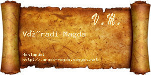 Váradi Magda névjegykártya