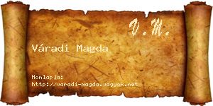 Váradi Magda névjegykártya